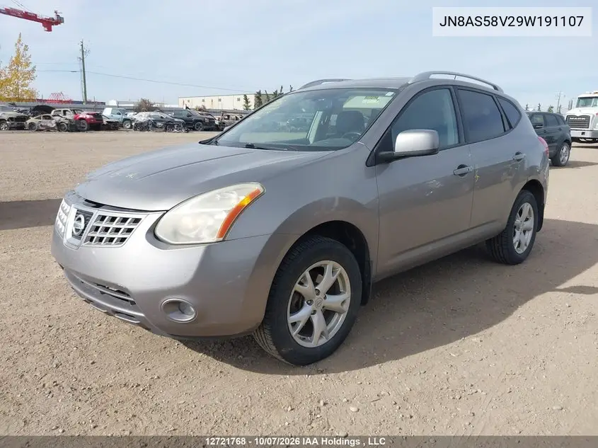 2009 NISSAN ROGUE VIN JN8AS58V29W191107 — фото 2
