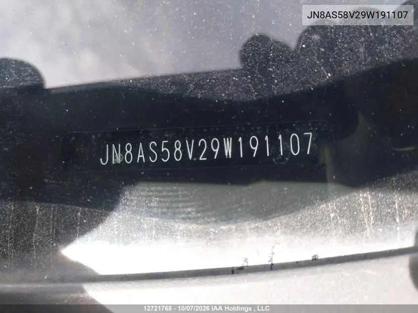 2009 NISSAN ROGUE VIN JN8AS58V29W191107 — фото 20