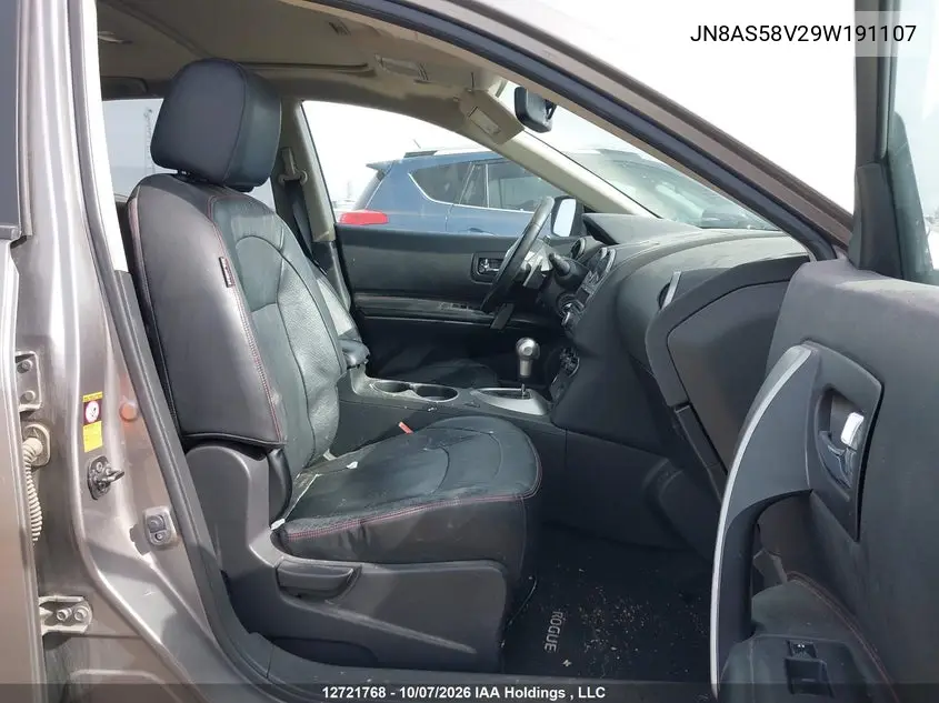 2009 NISSAN ROGUE VIN JN8AS58V29W191107 — фото 5