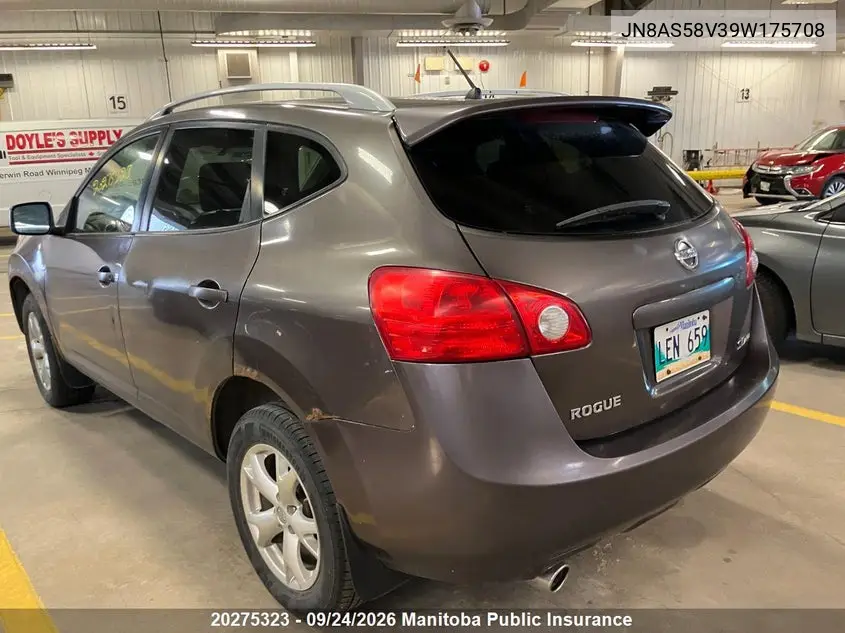 2009 NISSAN ROGUE VIN JN8AS58V39W175708 — фото 5