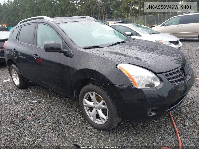 NISSAN ROGUE 2009, VIN JN8AS58V49W194011