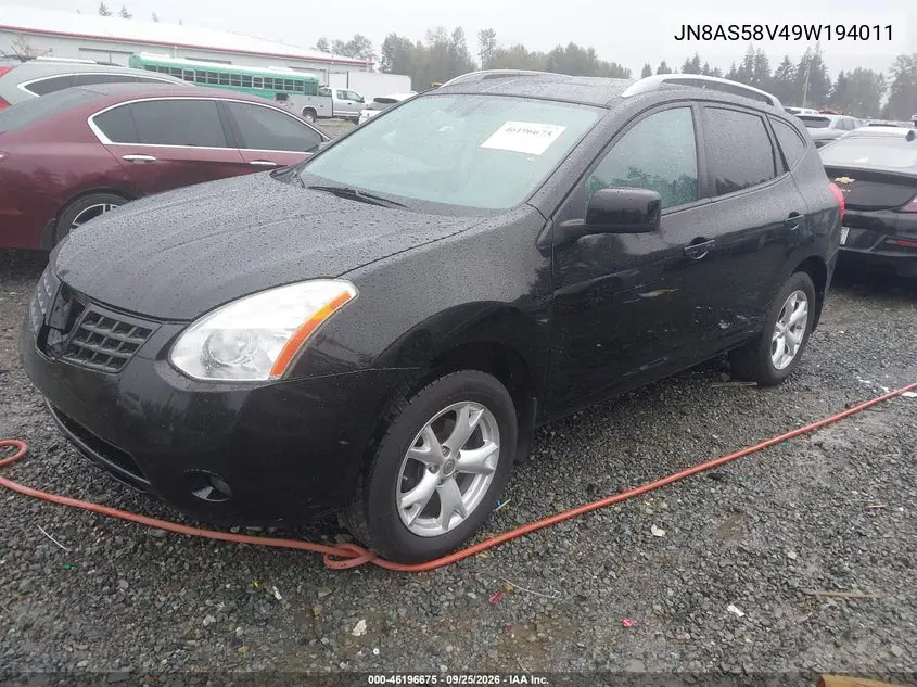 2009 NISSAN ROGUE VIN JN8AS58V49W194011 — фото 2