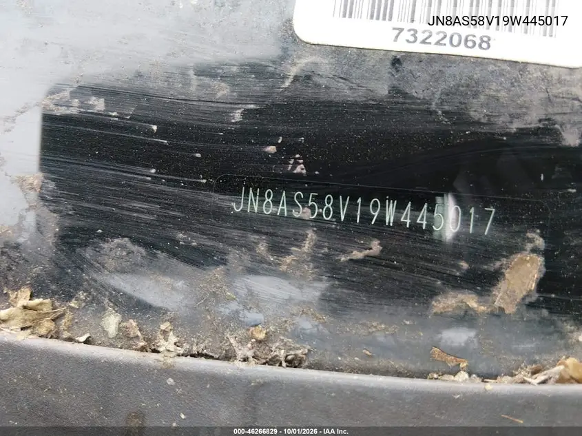 2009 NISSAN ROGUE VIN JN8AS58V19W445017 — фото 11