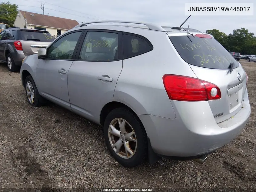 2009 NISSAN ROGUE VIN JN8AS58V19W445017 — фото 3