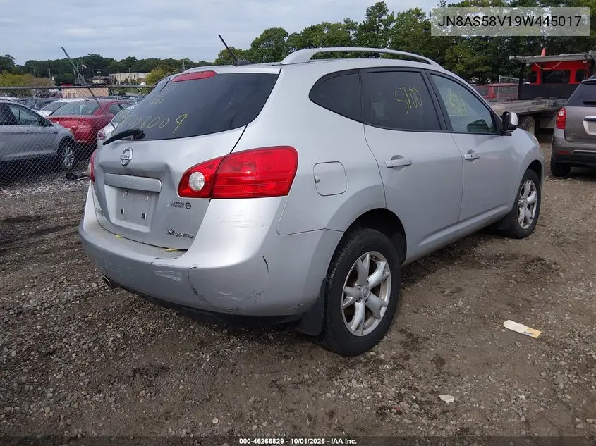2009 NISSAN ROGUE VIN JN8AS58V19W445017 — фото 4