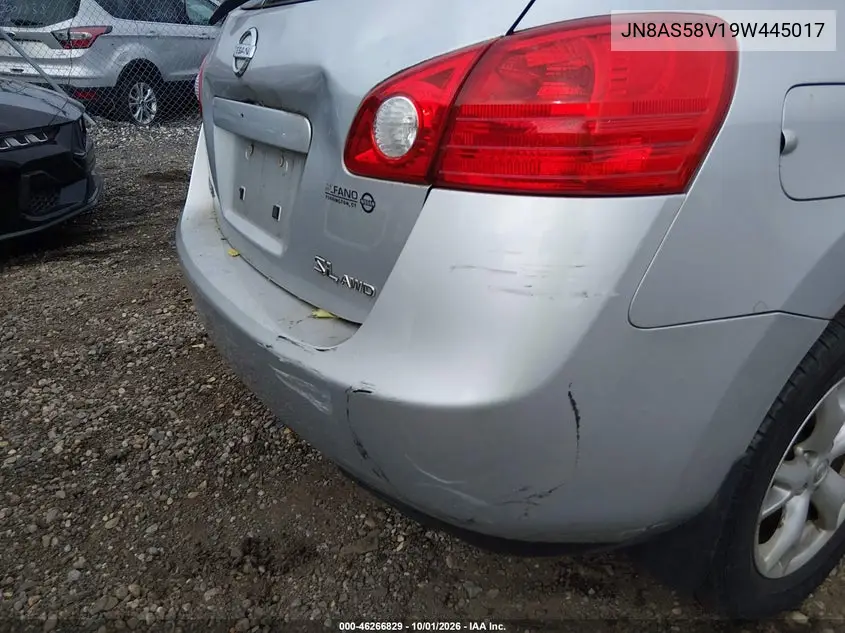 2009 NISSAN ROGUE VIN JN8AS58V19W445017 — фото 6