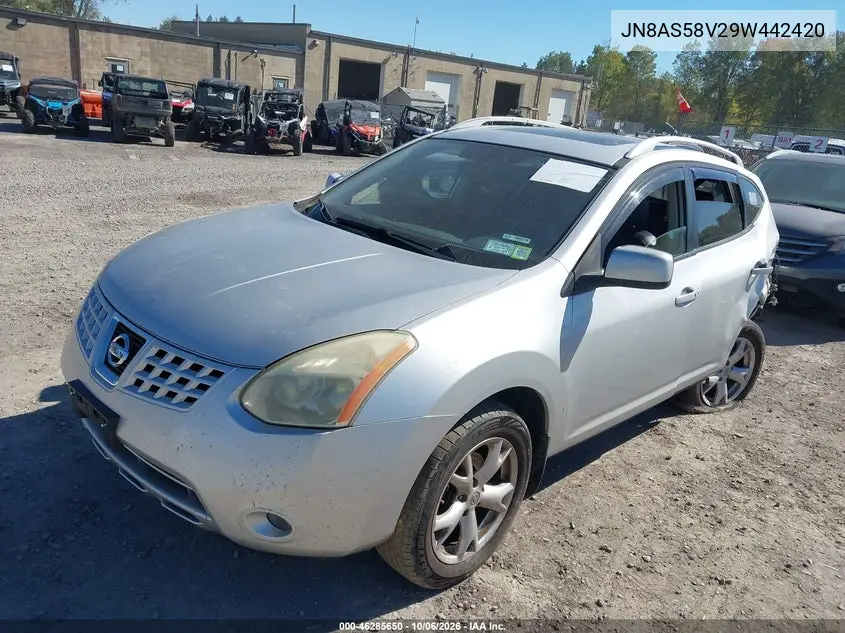 2009 NISSAN ROGUE VIN JN8AS58V29W442420 — фото 2
