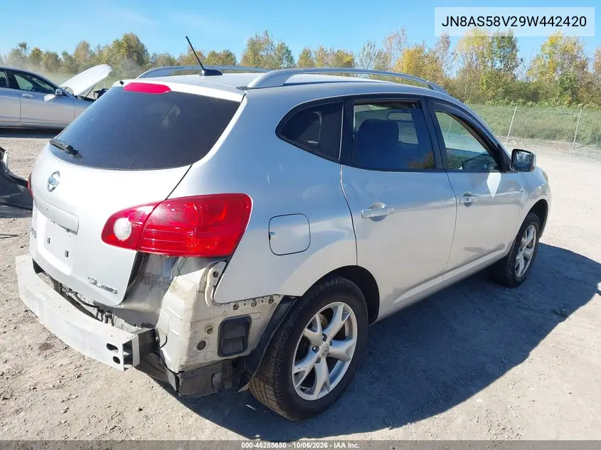2009 NISSAN ROGUE VIN JN8AS58V29W442420 — фото 4
