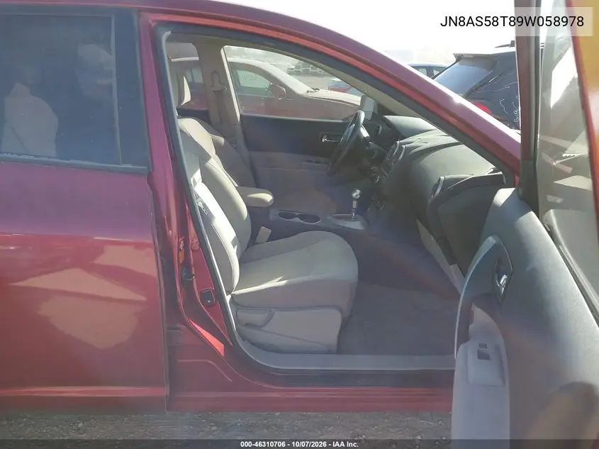 2009 NISSAN ROGUE VIN JN8AS58T89W058978 — фото 5
