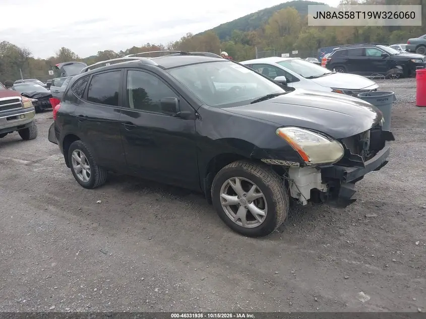NISSAN ROGUE 2009, VIN JN8AS58T19W326060