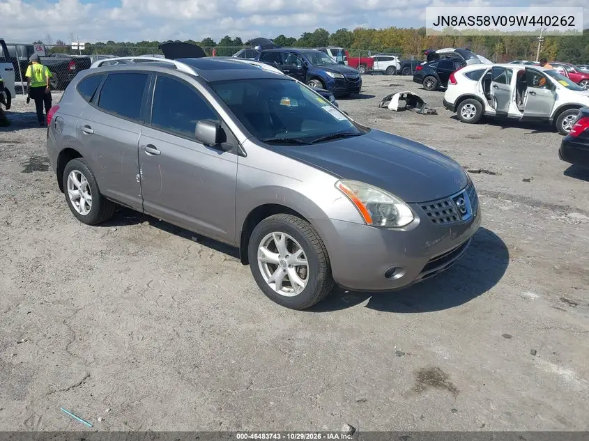 NISSAN ROGUE 2009, VIN JN8AS58V09W440262