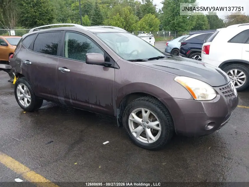 NISSAN ROGUE 2010, VIN JN8AS5MV9AW137751