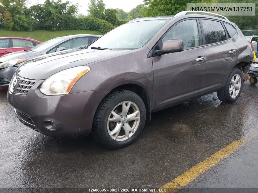2010 NISSAN ROGUE VIN JN8AS5MV9AW137751 — фото 2