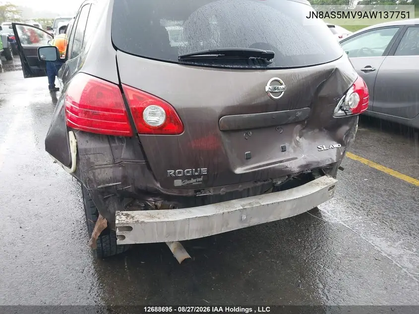 2010 NISSAN ROGUE VIN JN8AS5MV9AW137751 — фото 6