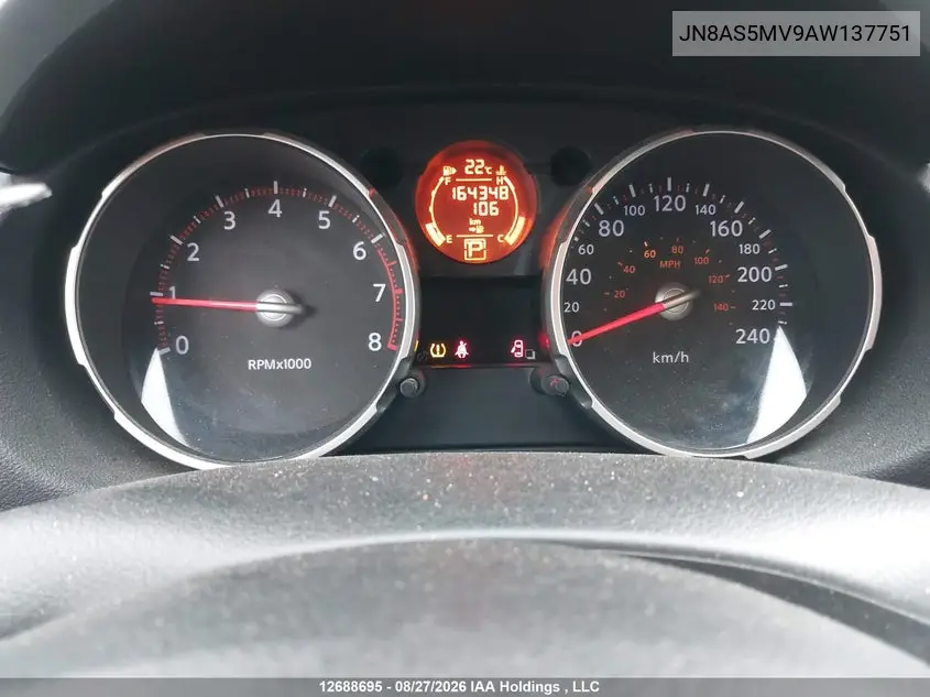 2010 NISSAN ROGUE VIN JN8AS5MV9AW137751 — фото 7