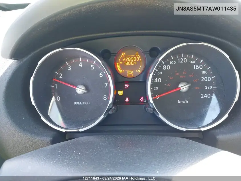 2010 NISSAN ROGUE VIN JN8AS5MT7AW011435 — фото 7