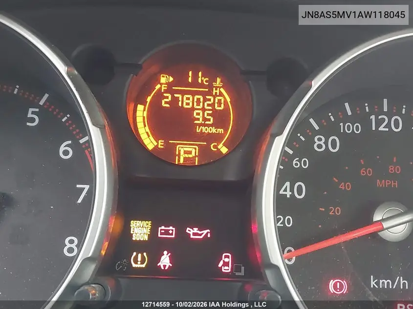 2010 NISSAN ROGUE VIN JN8AS5MV1AW118045 — фото 16