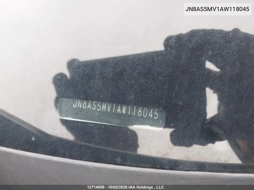 2010 NISSAN ROGUE VIN JN8AS5MV1AW118045 — фото 19