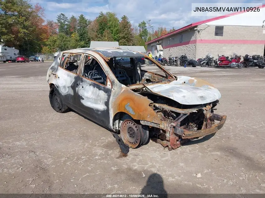 NISSAN ROGUE 2010, VIN JN8AS5MV4AW110926