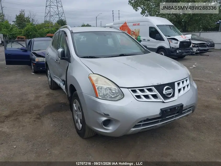 NISSAN ROGUE 2011, VIN JN8AS5MV4BW288336