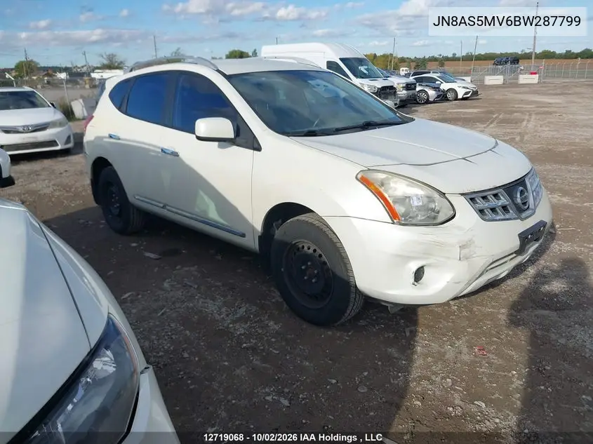 NISSAN ROGUE 2011, VIN JN8AS5MV6BW287799