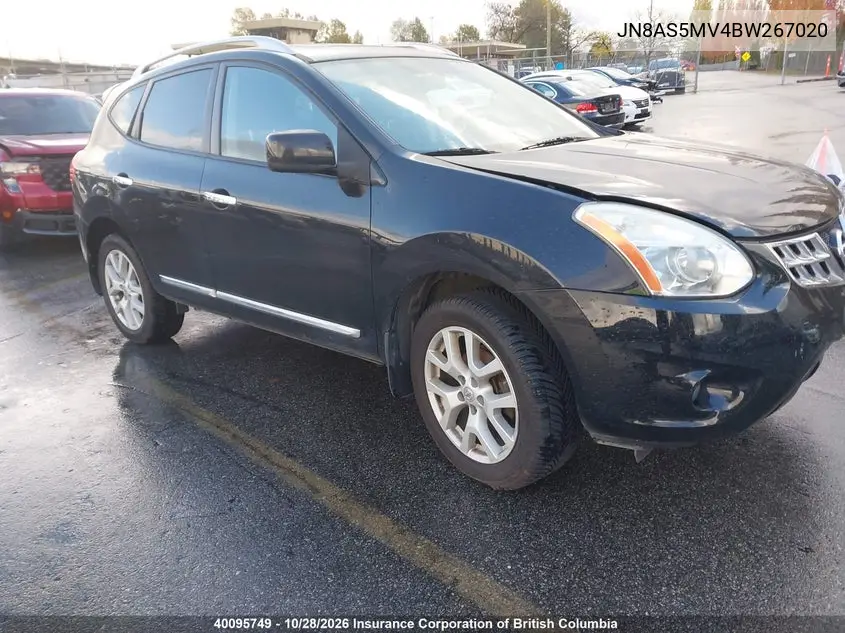 NISSAN ROGUE 2011, VIN JN8AS5MV4BW267020