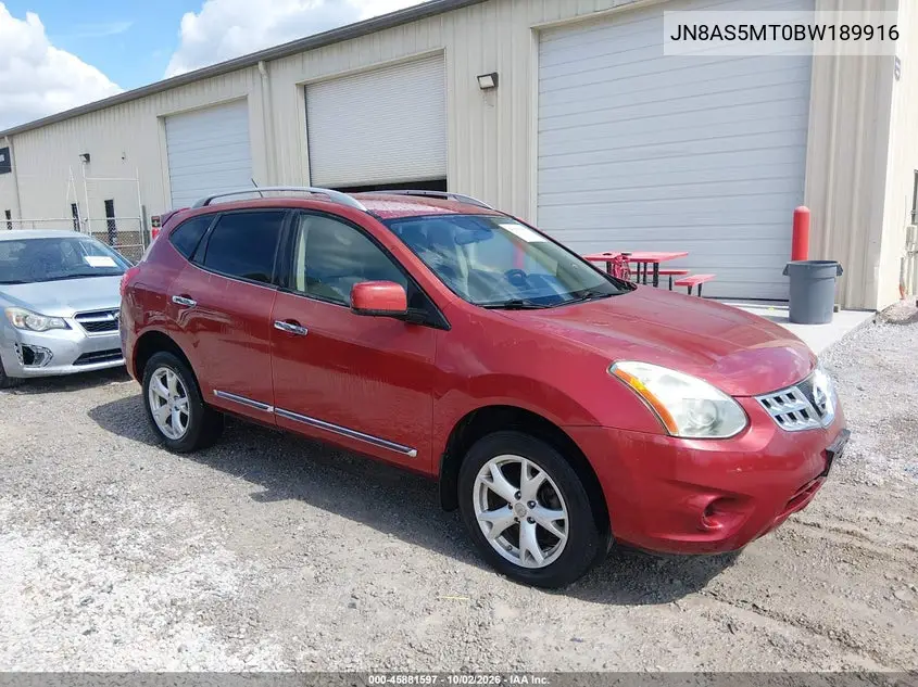 NISSAN ROGUE 2011, VIN JN8AS5MT0BW189916