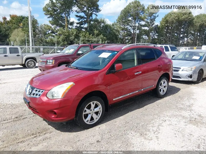 2011 NISSAN ROGUE VIN JN8AS5MT0BW189916 — фото 2