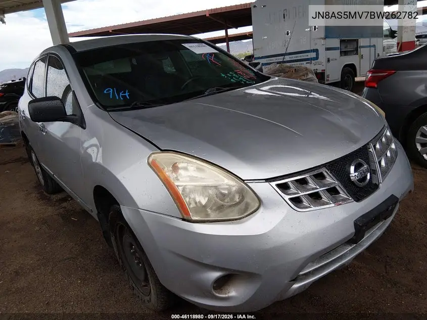 NISSAN ROGUE 2011, VIN JN8AS5MV7BW262782