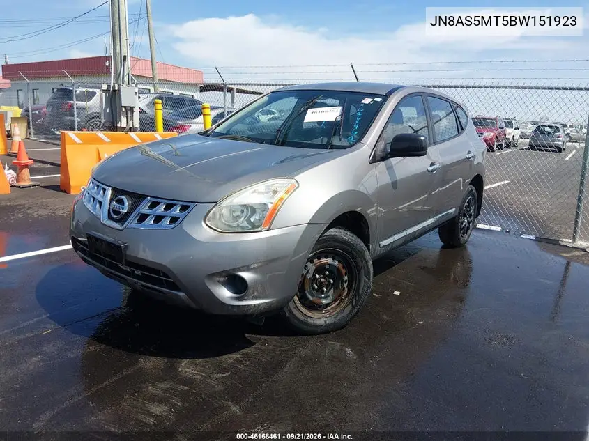 2011 NISSAN ROGUE VIN JN8AS5MT5BW151923 — фото 2