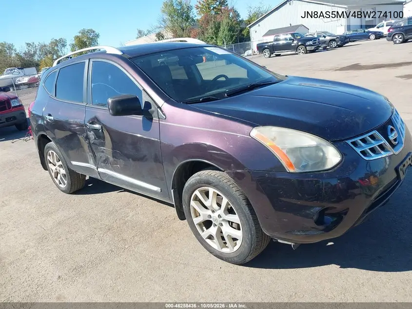 NISSAN ROGUE 2011, VIN JN8AS5MV4BW274100