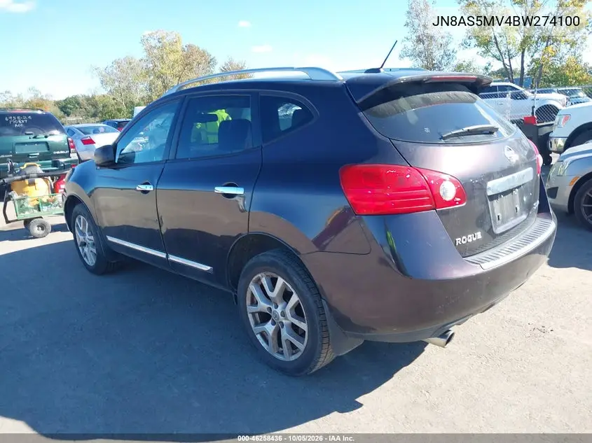 2011 NISSAN ROGUE VIN JN8AS5MV4BW274100 — фото 3
