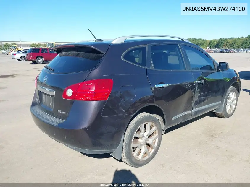 2011 NISSAN ROGUE VIN JN8AS5MV4BW274100 — фото 4