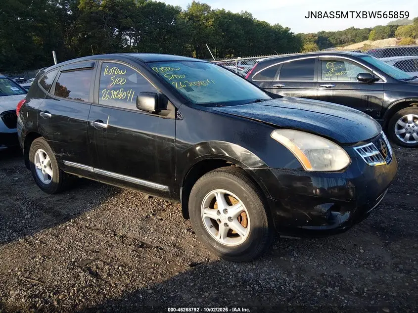 NISSAN ROGUE 2011, VIN JN8AS5MTXBW565859