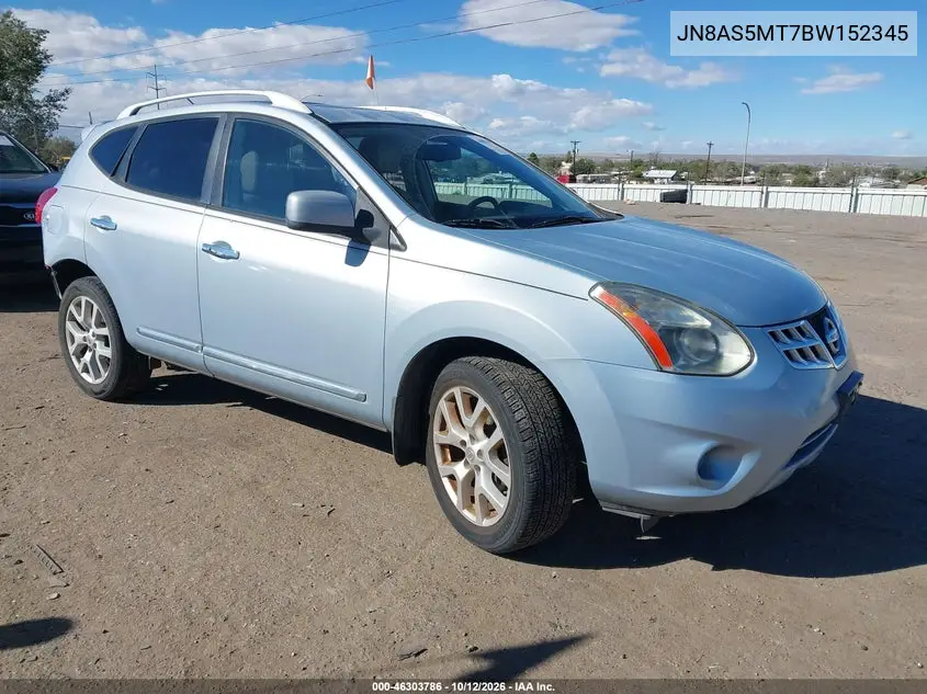 NISSAN ROGUE 2011, VIN JN8AS5MT7BW152345