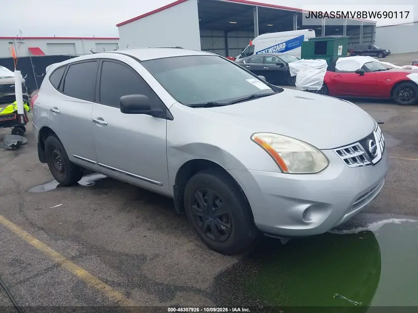 NISSAN ROGUE 2011, VIN JN8AS5MV8BW690117