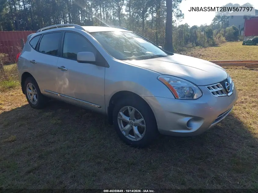 NISSAN ROGUE 2011, VIN JN8AS5MT2BW567797