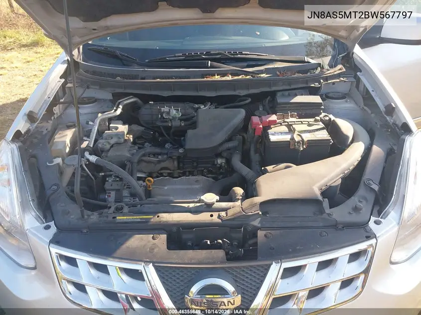 2011 NISSAN ROGUE VIN JN8AS5MT2BW567797 — фото 10