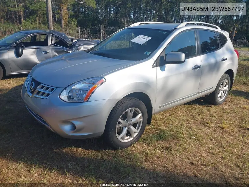 2011 NISSAN ROGUE VIN JN8AS5MT2BW567797 — фото 2