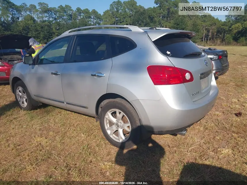 2011 NISSAN ROGUE VIN JN8AS5MT2BW567797 — фото 3
