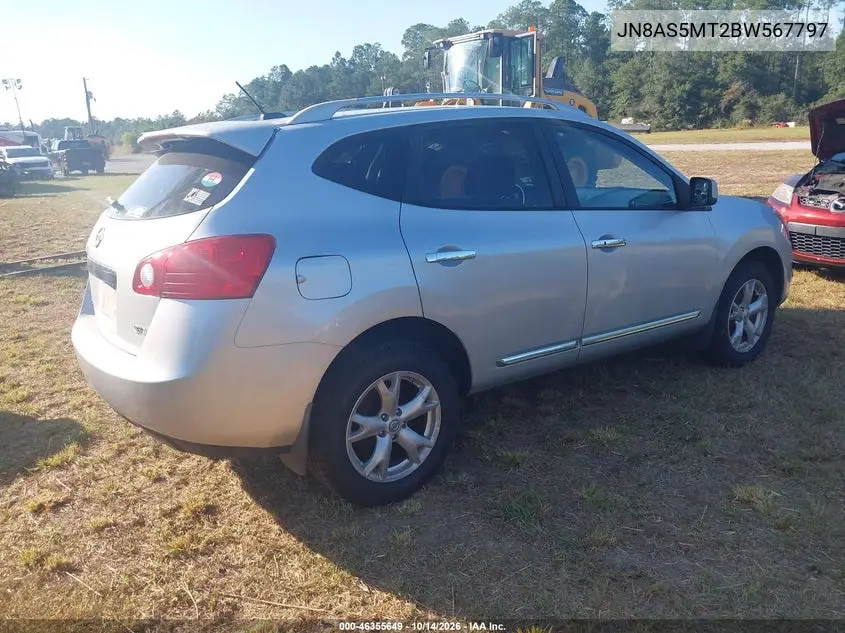 2011 NISSAN ROGUE VIN JN8AS5MT2BW567797 — фото 4