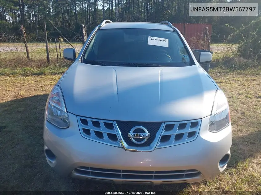 2011 NISSAN ROGUE VIN JN8AS5MT2BW567797 — фото 6