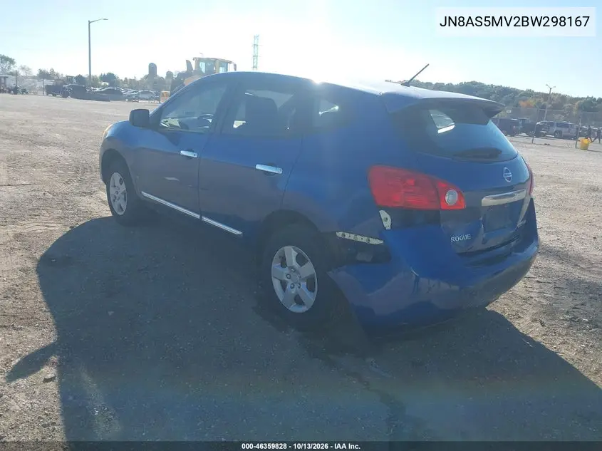 2011 NISSAN ROGUE VIN JN8AS5MV2BW298167 — фото 3