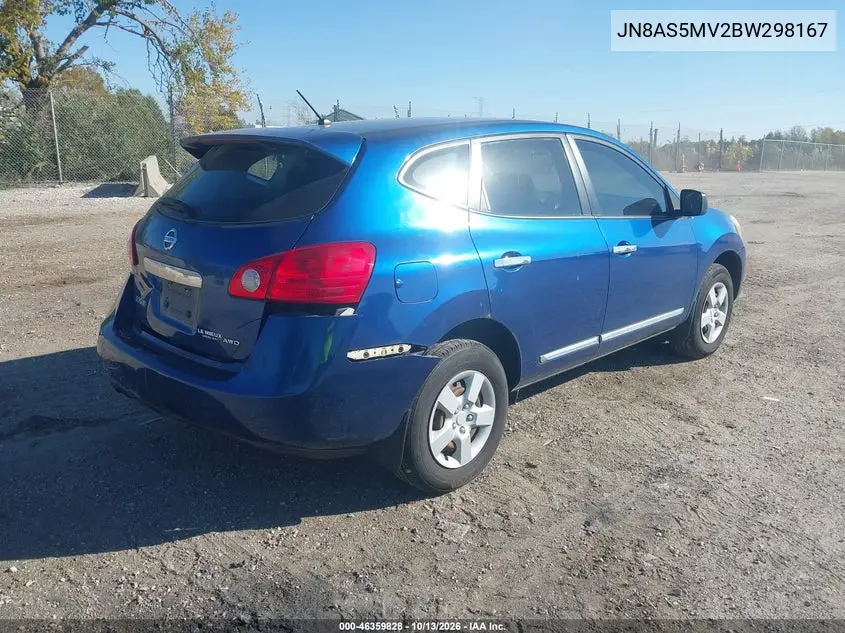 2011 NISSAN ROGUE VIN JN8AS5MV2BW298167 — фото 4