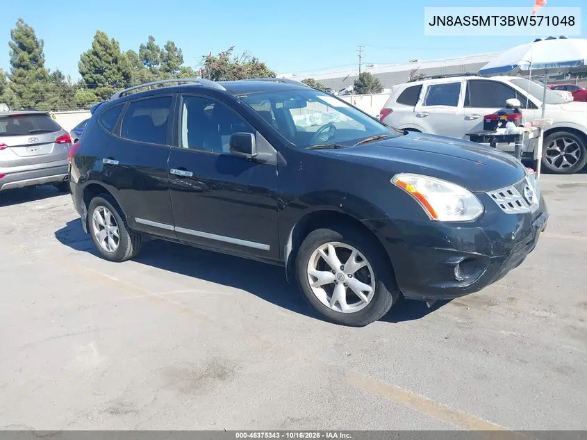 NISSAN ROGUE 2011, VIN JN8AS5MT3BW571048
