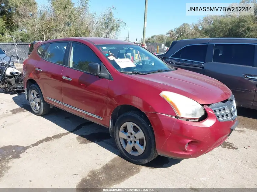 NISSAN ROGUE 2011, VIN JN8AS5MV7BW252284