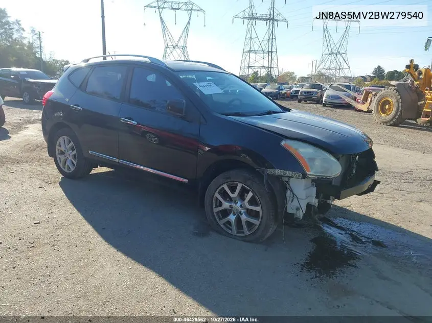 NISSAN ROGUE 2011, VIN JN8AS5MV2BW279540