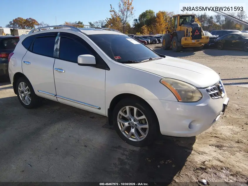 NISSAN ROGUE 2011, VIN JN8AS5MVXBW261593