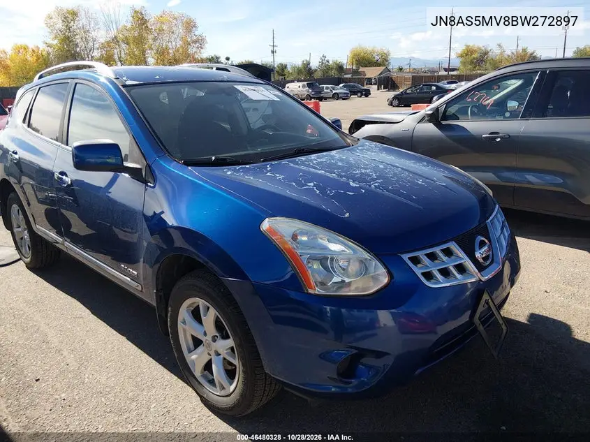 NISSAN ROGUE 2011, VIN JN8AS5MV8BW272897