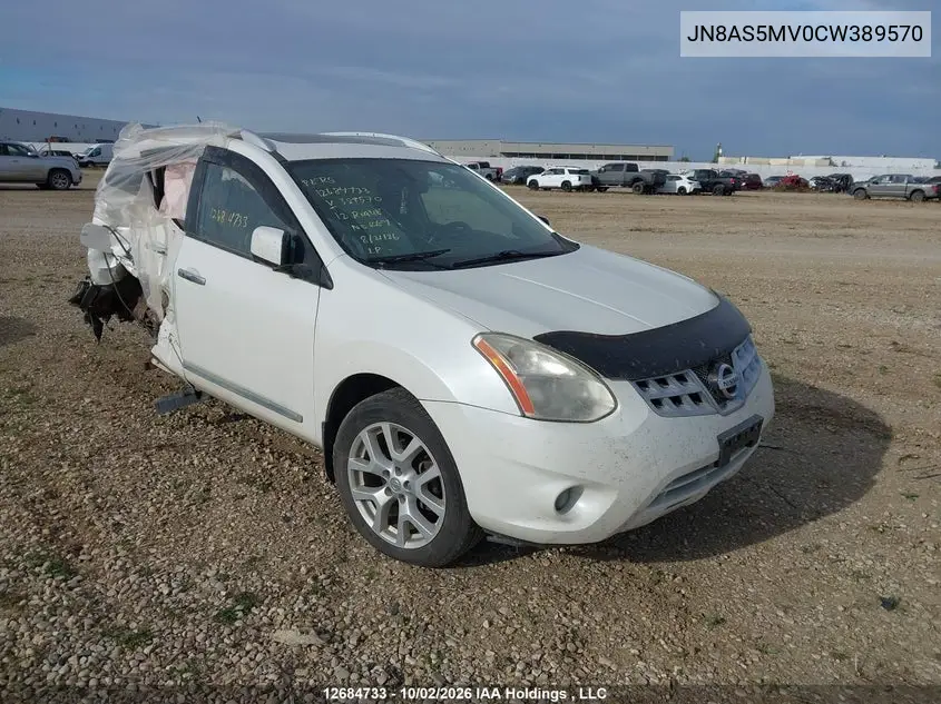 NISSAN ROGUE 2012, VIN JN8AS5MV0CW389570
